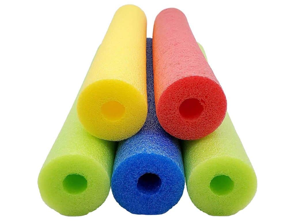 Fix Find - Pool Noodles - 5 Pack of 52 Inch Hollow Foam Pool Swim Noodles | Multi-Colored Foam Noodles