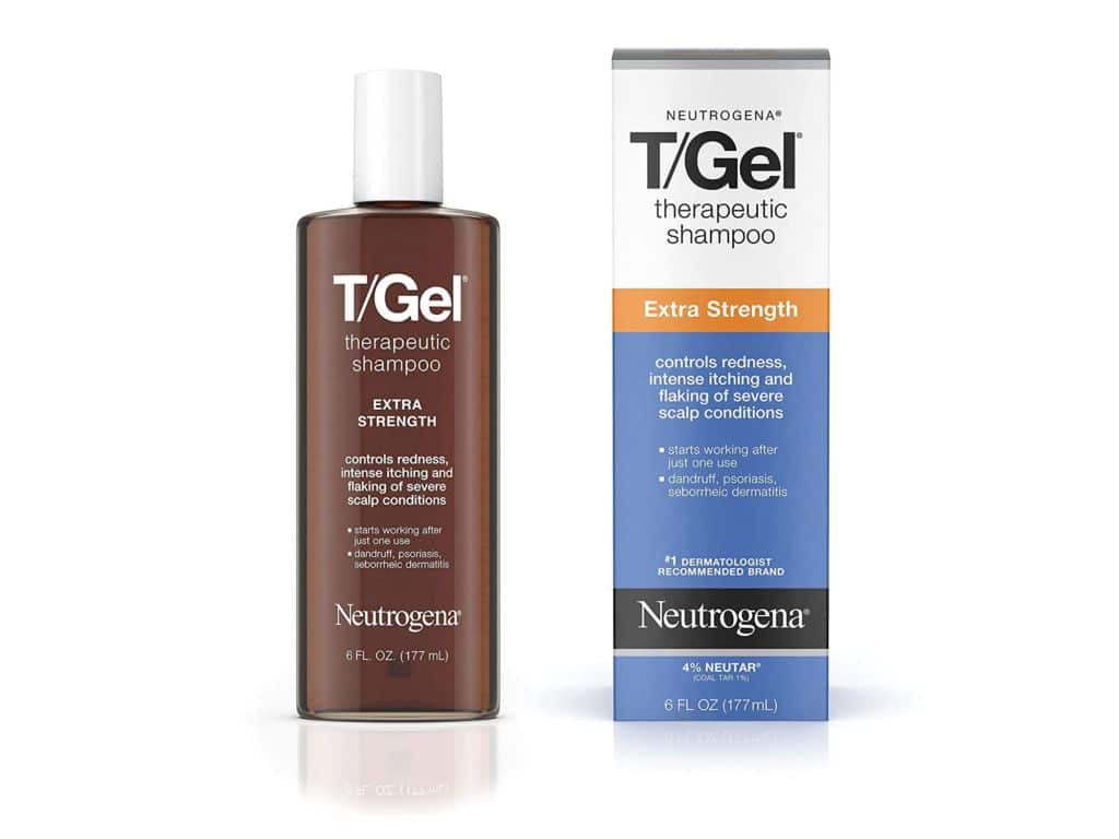 Neutrogena T/Gel Extra Strength Therapeutic Shampoo with 1% Coal Tar, Anti-Dandruff Treatment for Long-Lasting Relief of Itchy, Flaky Scalp due to Psoriasis & Seborrheic Dermatitis, 6 Fl Ounce