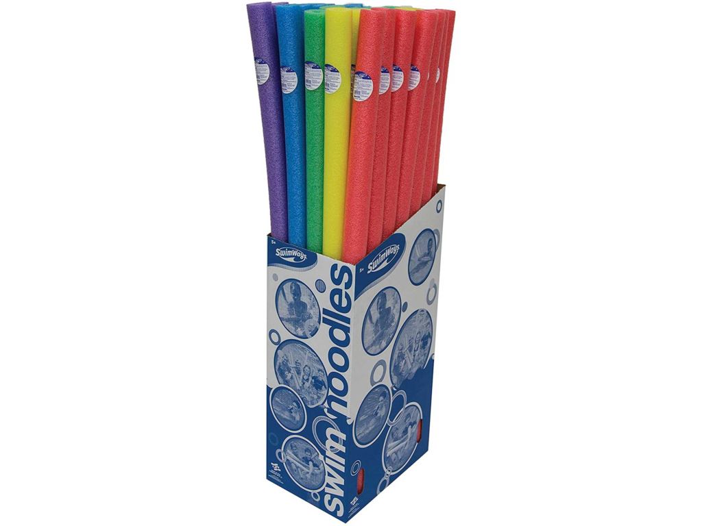 SwimWays Standard Foam Pool Swim Noodles, Multicolor (35 Pack)