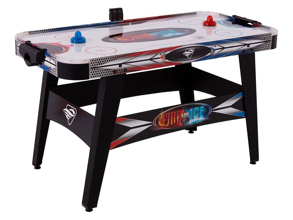 Triumph Fire ‘n Ice LED Light-Up 54” Air Hockey Table Includes 2 LED Hockey Pushers and LED Puck