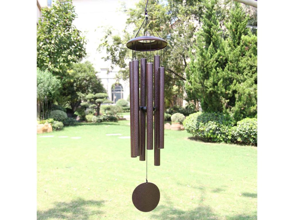 ASTARIN Wind Chimes Outdoor Deep Tone, 45 in Memorial Wind Chimes Large with 6 Heavy Tubes, Large Deep Tone Wind Chimes Outdoor for Garden Hanging Décor, Sympathy Gifts. Bronze