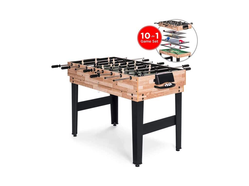 Best Choice Products 10-in-1 Game Table w/Foosball, Pool, Shuffleboard, Ping Pong, Hockey, and More