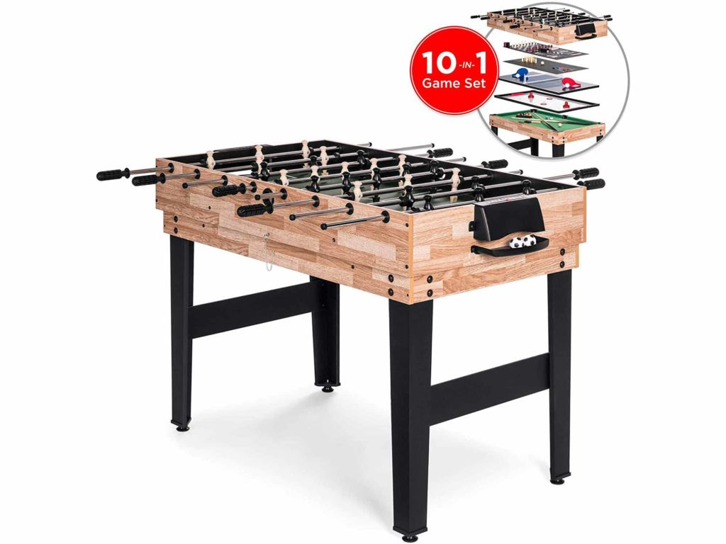 Best Choice Products 10-in-1 Game Table w/Foosball, Pool, Shuffleboard, Ping Pong, Hockey, and More For those who want everything