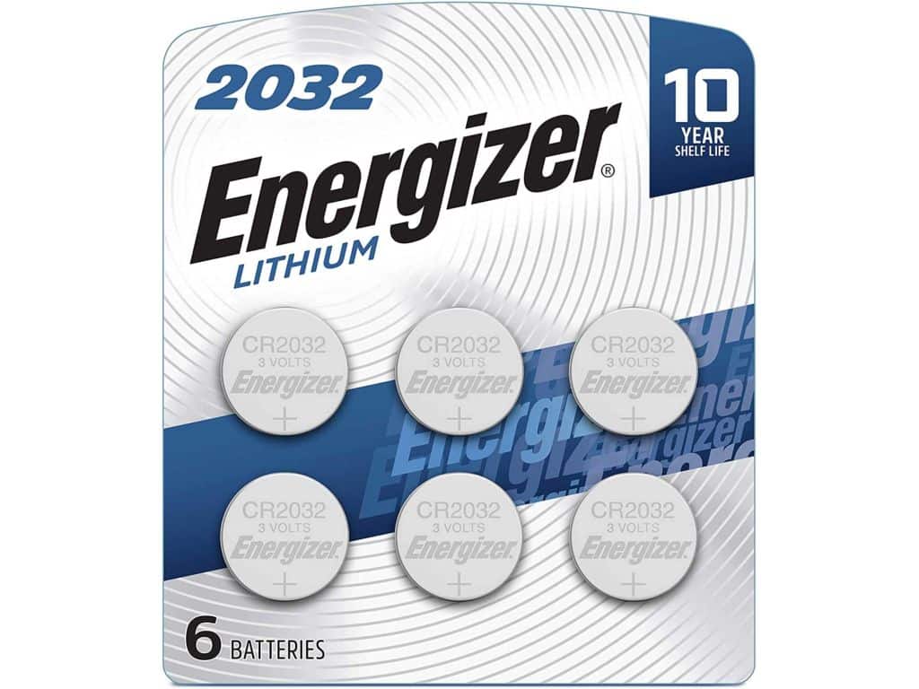 Energizer CR2032 Batteries, 3V Lithium Coin Cell 2032 Watch Battery, (6 Count)