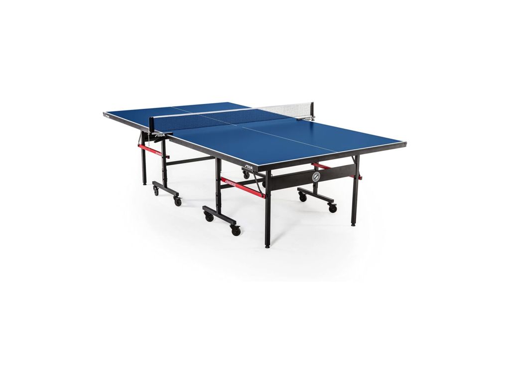 STIGA Advantage Professional Table Tennis Tables - Competition Indoor Design with Net & Post - 10 Minute Easy Assembly Ping-Pong Table with Single Player Playback and Compact Storage