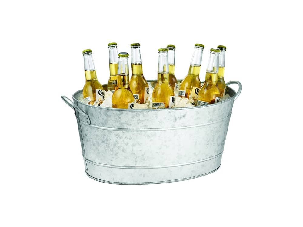 Tablecraft Galvanized Oval Beverage Tub 5.5 Gallons