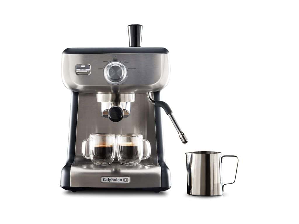 Calphalon BVCLECMP1 Temp iQ Espresso Machine with Steam Wand, Stainless Steel