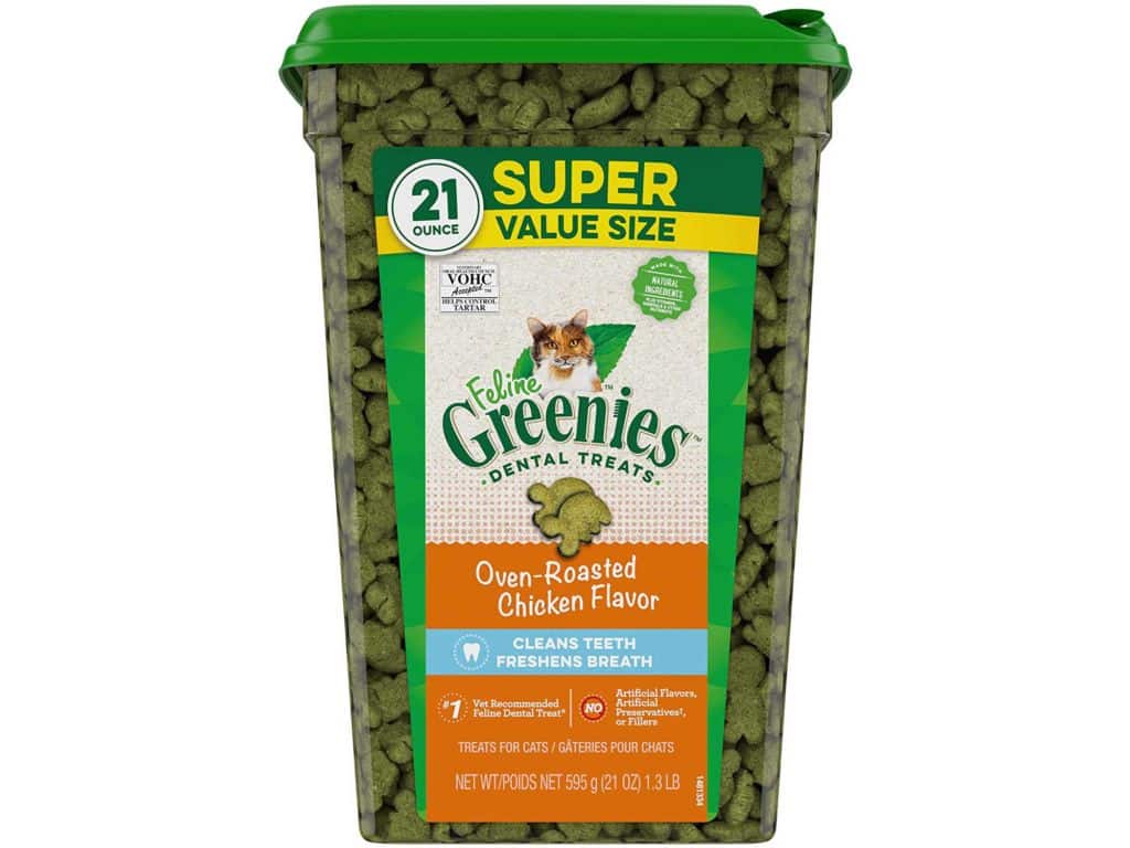 Greenies Feline Natural Dental Care Cat Treats, Chicken Flavor, All Bag Sizes