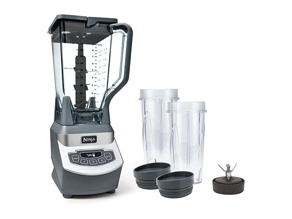 Ninja Professional Countertop Blender with 1100-Watt Base, 72 Oz Total Crushing Pitcher and (2) 16 Oz Cups for Frozen Drinks and Smoothies (BL660), Gray