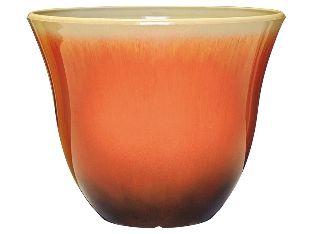 Honeysuckle Planter, Patio Pot, 15" Tequila Sunrise