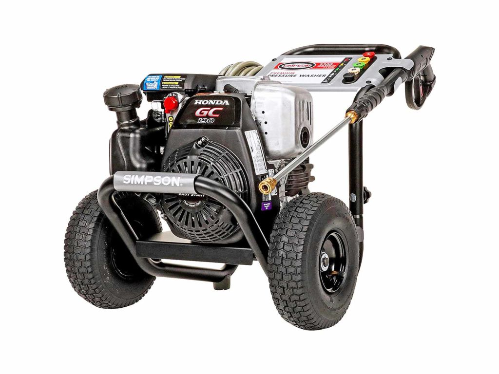 Simpson Cleaning MSH3125 MegaShot Gas Pressure Washer Powered by Honda GC190, 3200 PSI at 2.5 GPM, black