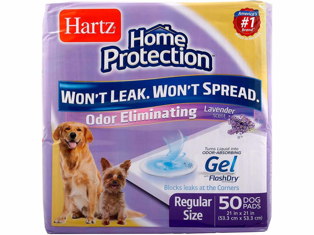 Hartz Home Protection Odor Eliminating Scented Dog Pads, Super Absorbent & Won't Leak