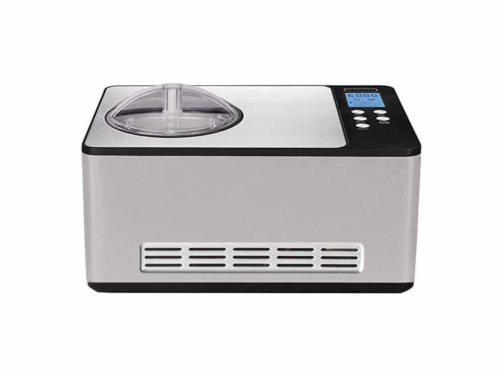 Whynter ICM-200LS Automatic Ice Cream Maker 2 Quart Capacity Stainless Steel, Built-in Compressor, no pre-freezing, LCD Digital Display, Timer, 2.1