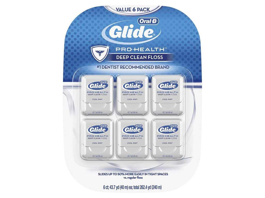 Glide Oral-B Pro-Health Deep Clean Floss, Mint, Pack of 6