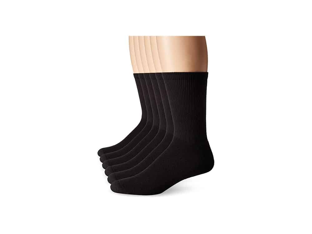 Hanes Men's 6-Pack FreshIQ Odor Control X-Temp Comfort Cool Crew Socks