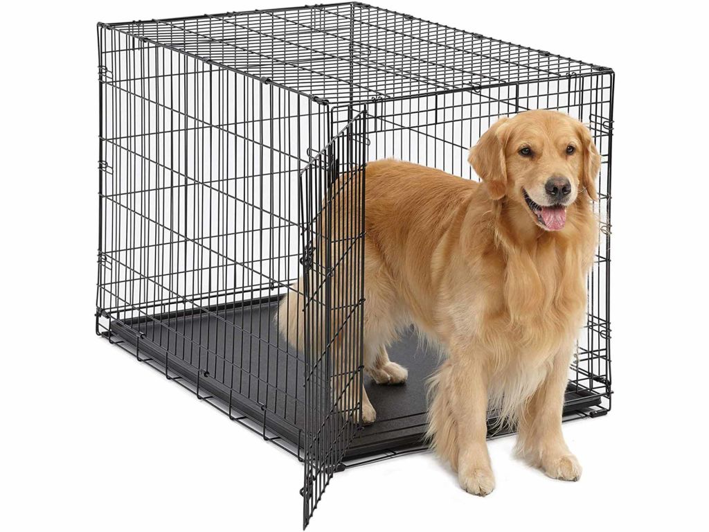 MidWest Homes for Pets Dog Crate | iCrate Single Door & Double Door Folding Metal Dog Crates | Fully Equipped