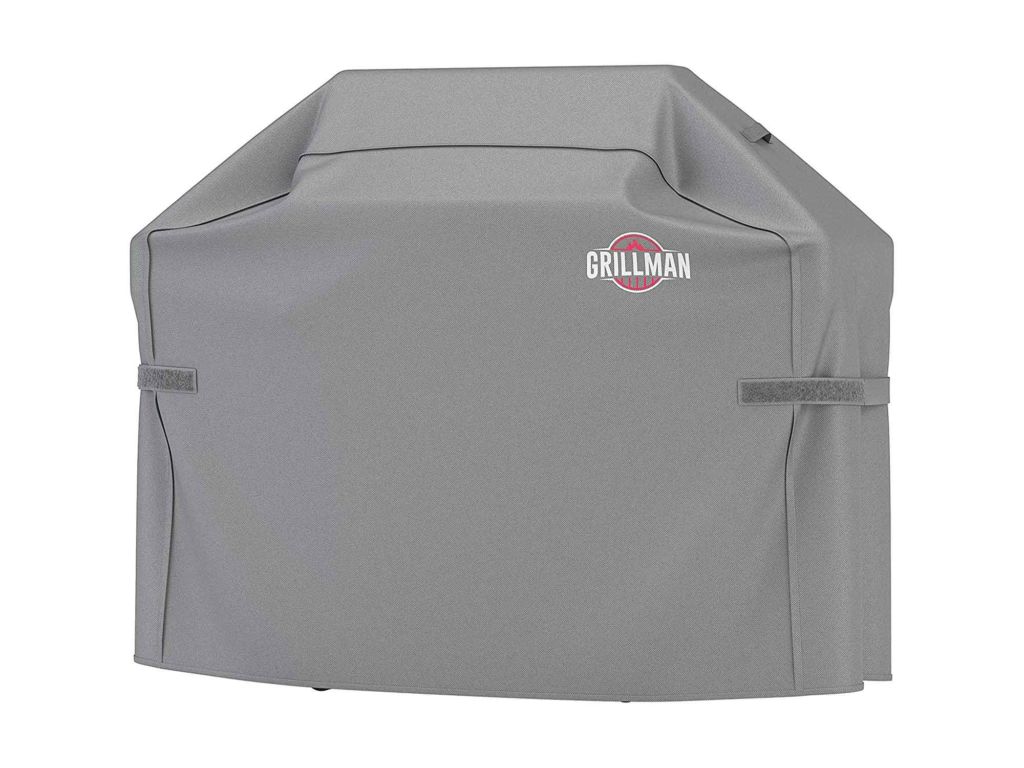 Grillman Premium BBQ Grill Cover, Heavy-Duty Gas Grill Cover for Weber, Brinkmann, Char Broil etc. Rip-Proof, UV & Water-Resistant (58" L x 24" W x 48" H, Gray)