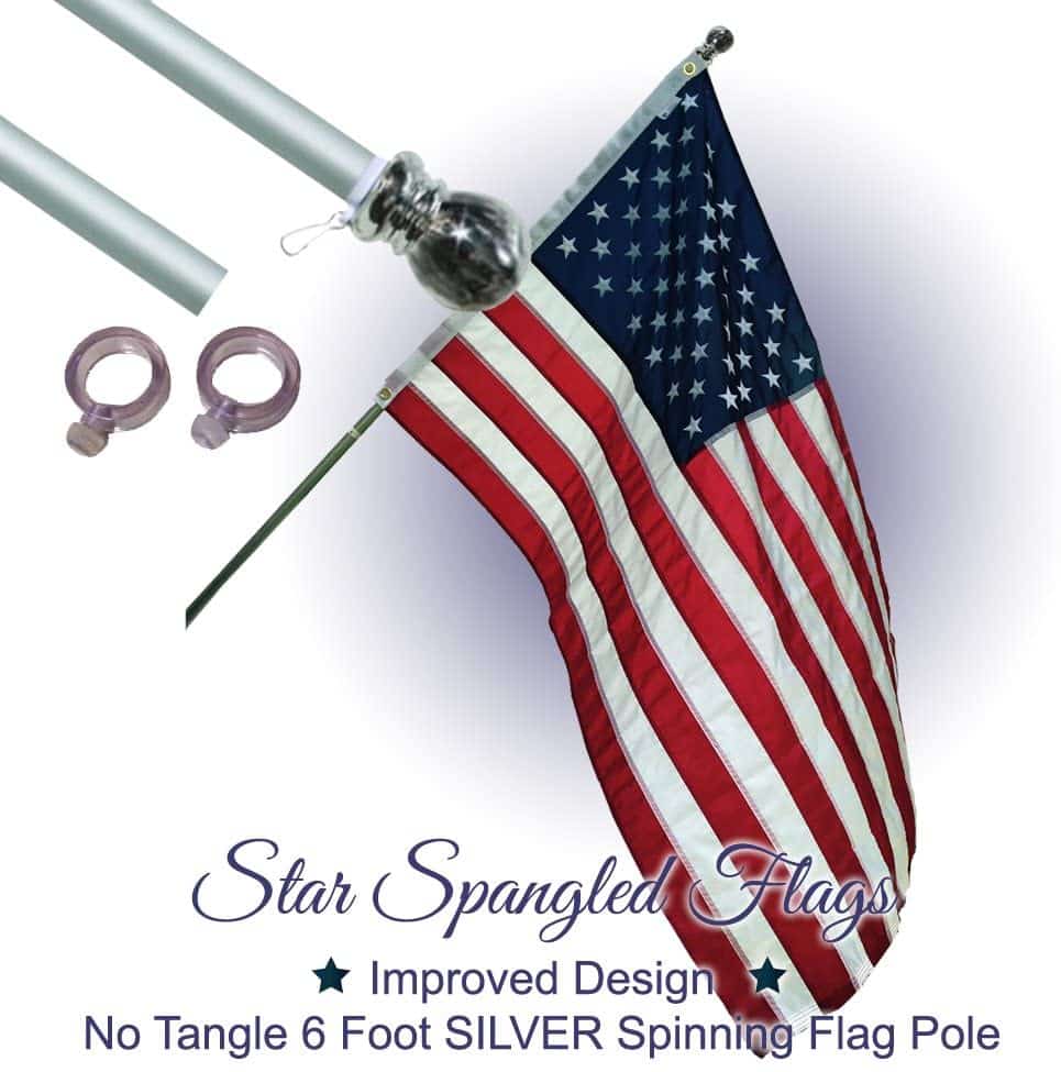 Star Spangled Flags No Tangle Flag Pole