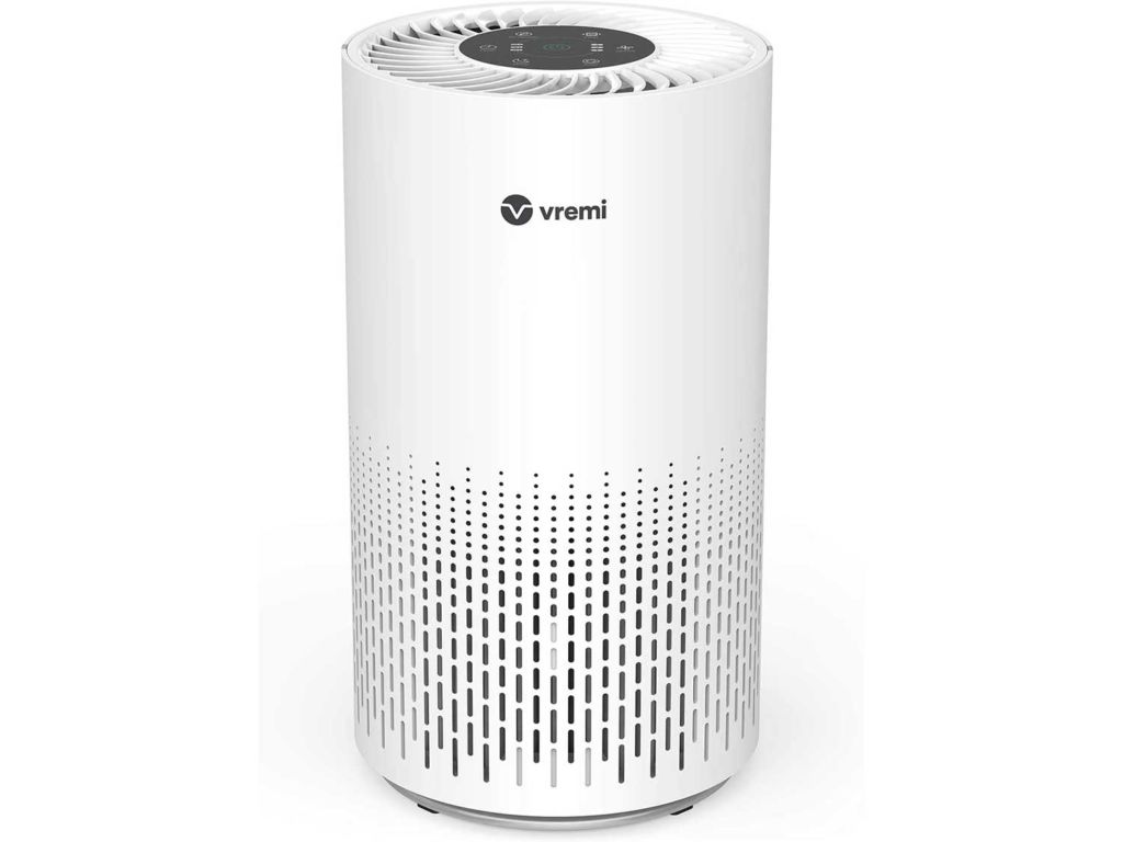 Vremi Premium True HEPA Air Purifier for Large Rooms - with H13 Filter, 3-Stage Filtration and Air Quality Monitor - Reduces Odors, Smoke and Pet Dander to Improve Indoor Air