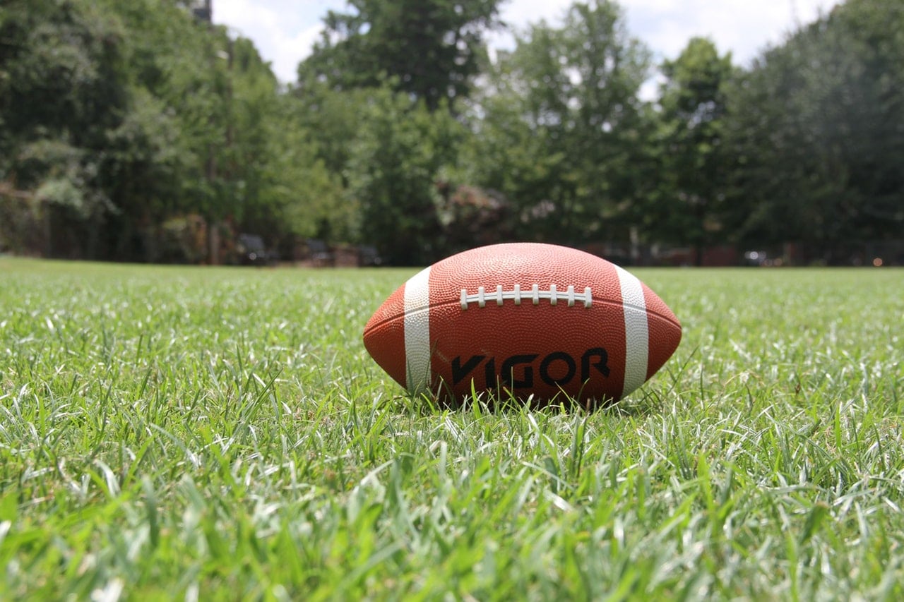 football on grass