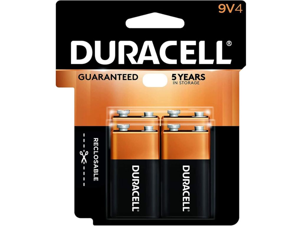 Duracell CopperTop 9V Alkaline Batteries | Long Lasting, All-Purpose 9 Volt Battery | 4 Count