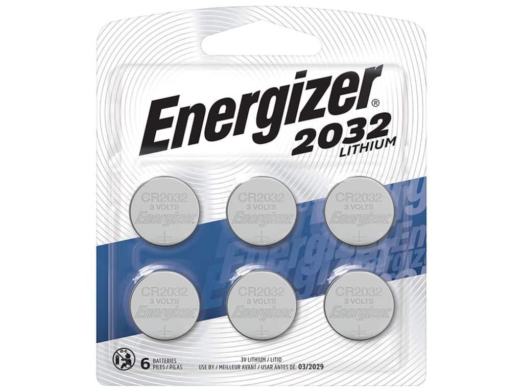 Energizer CR2032 Batteries, 3V Lithium Coin Cell 2032 Watch Battery, (6 Count)