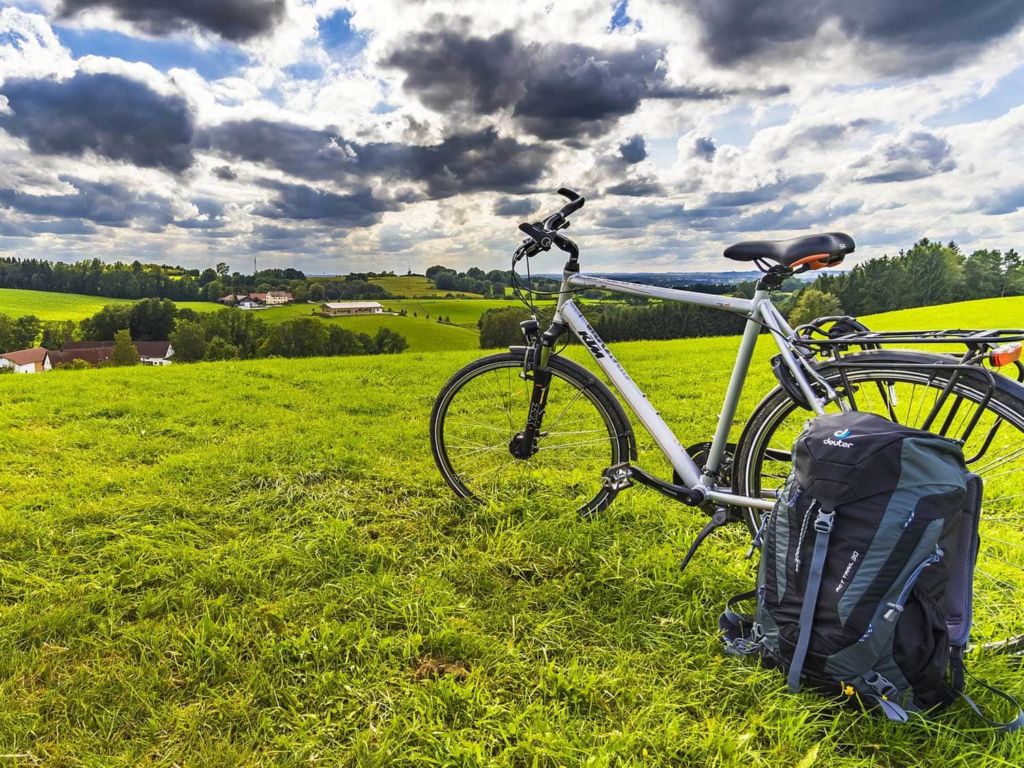 Bike on a hill