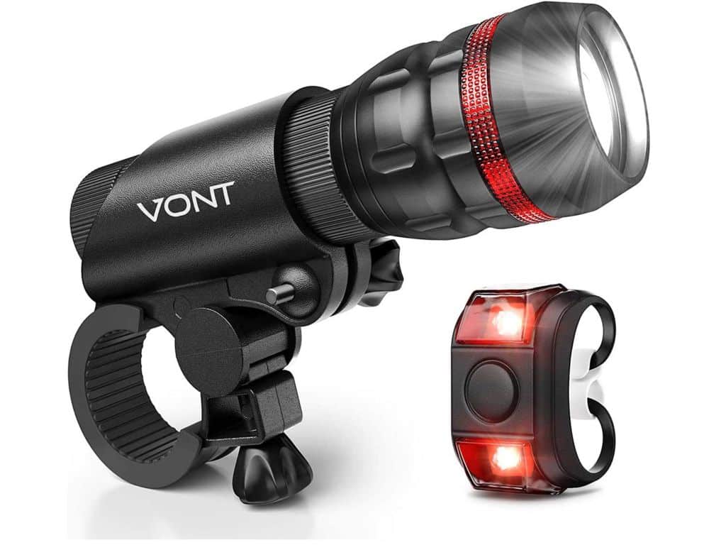 Vont 'Scope' Bike Light, Bicycle Light Installs in Seconds Without Tools, Powerful Bike Headlight Compatible with: Mountain, Kids, Street, Bikes, Front & Back Illumination