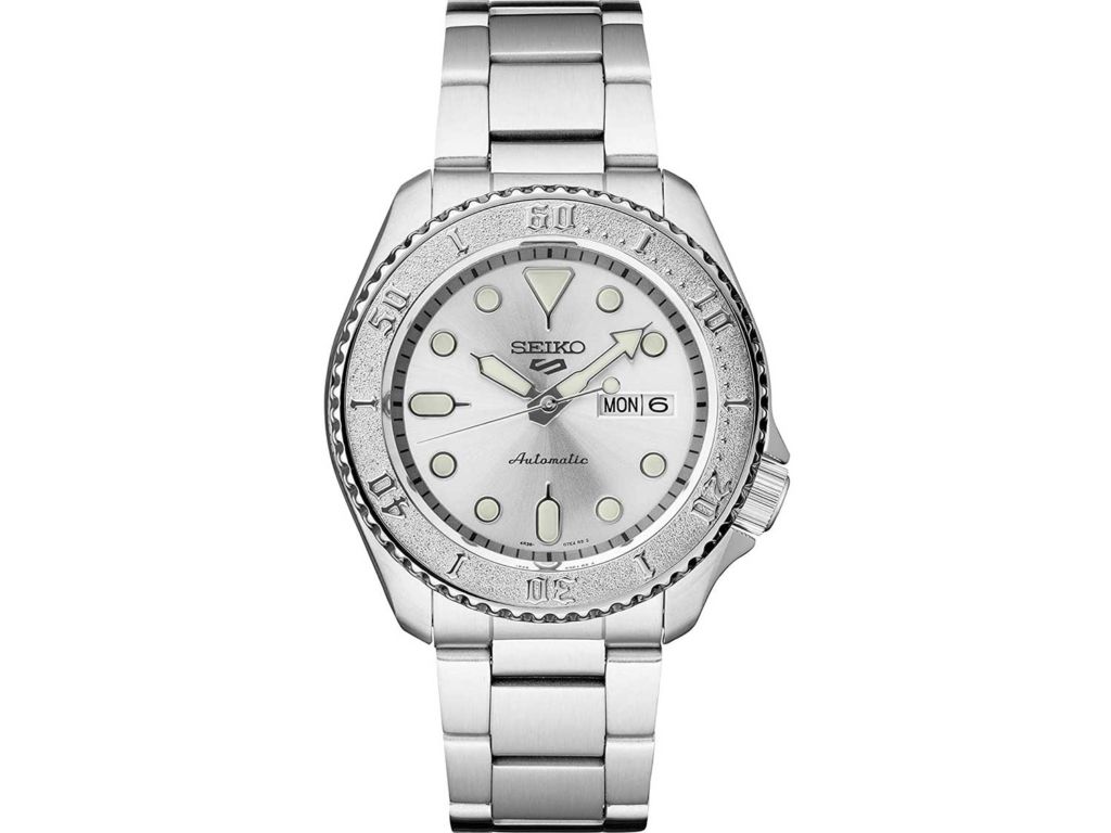 Seiko Men's 5 Sports Automatic Watch with Stainless Steel Strap, Silver, 22 (Model: SRPE71)