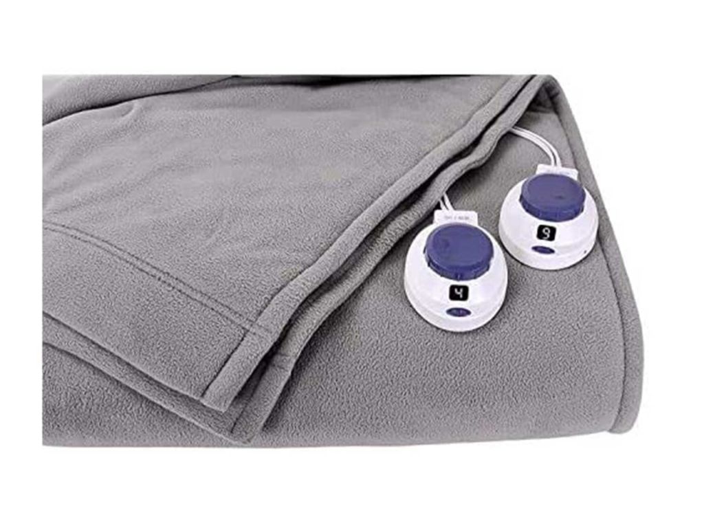 SoftHeat by Perfect Fit | Luxury Fleece Electric Heated Blanket with Safe & Warm Low-Voltage Technology (King, Gray)