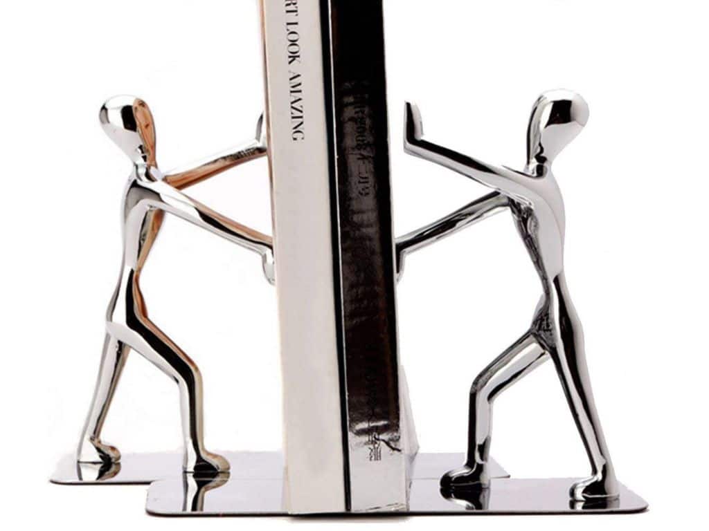 Fasmov Stainless Steel Man Bookends