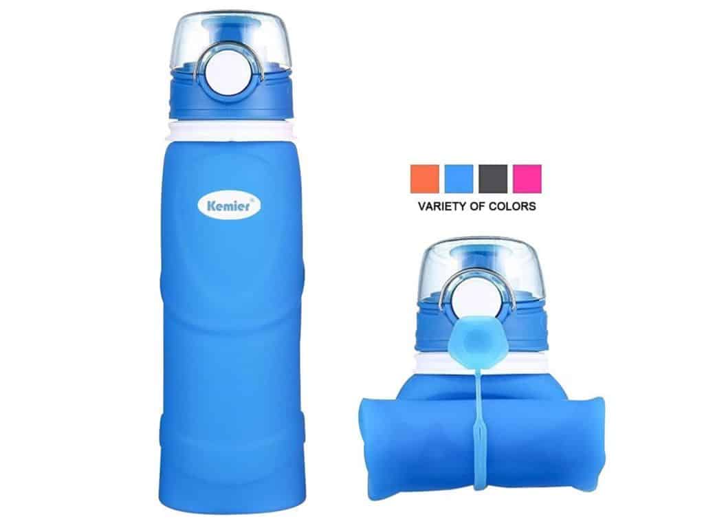 Kemier Collapsible Silicone Water Bottle