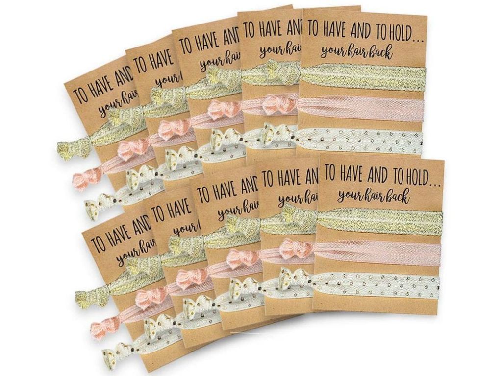 Pop Fizz Designs Bridesmaid Gifts Hair Tie Cards