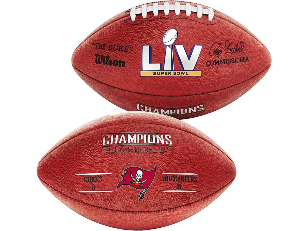 Tampa Bay Buccaneers Super Bowl LV Champions Unsigned Fanatics Exclusive Wilson Pro Football - NFL Balls
