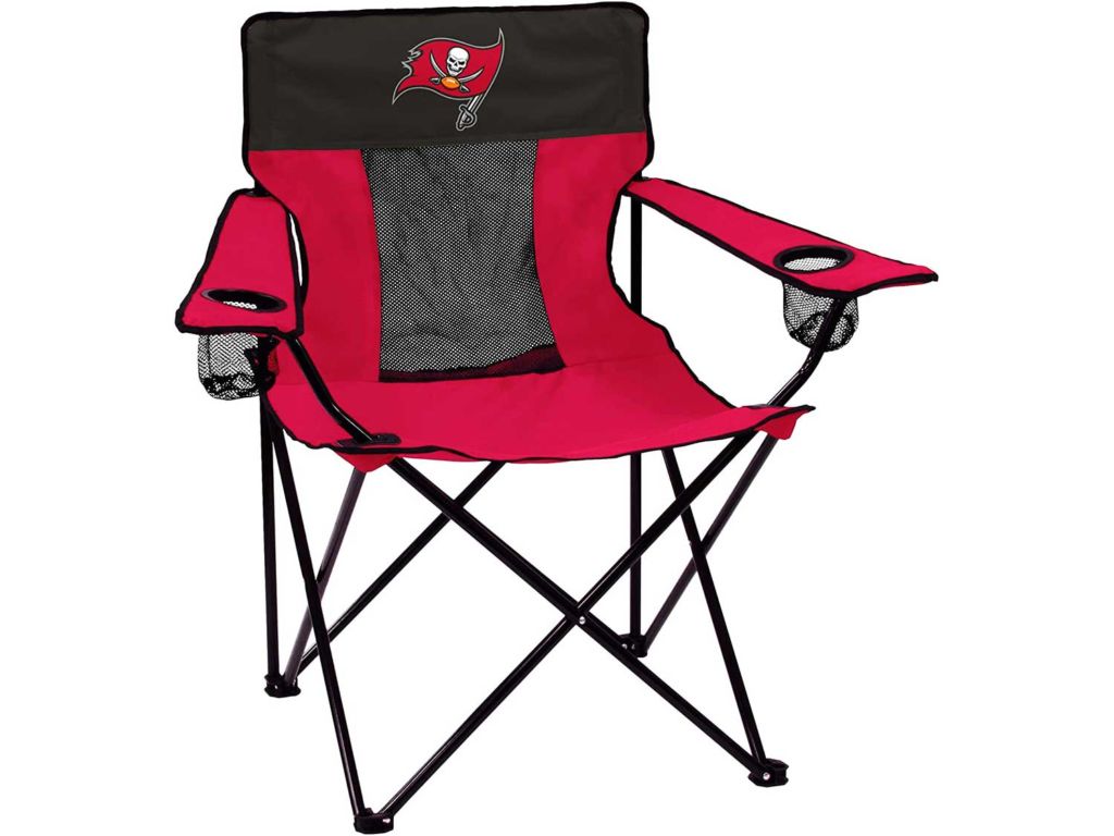 Logo Brands Officially Licensed NFL Folding Elite Chair with Mesh Back and Carry Bag, Team Color