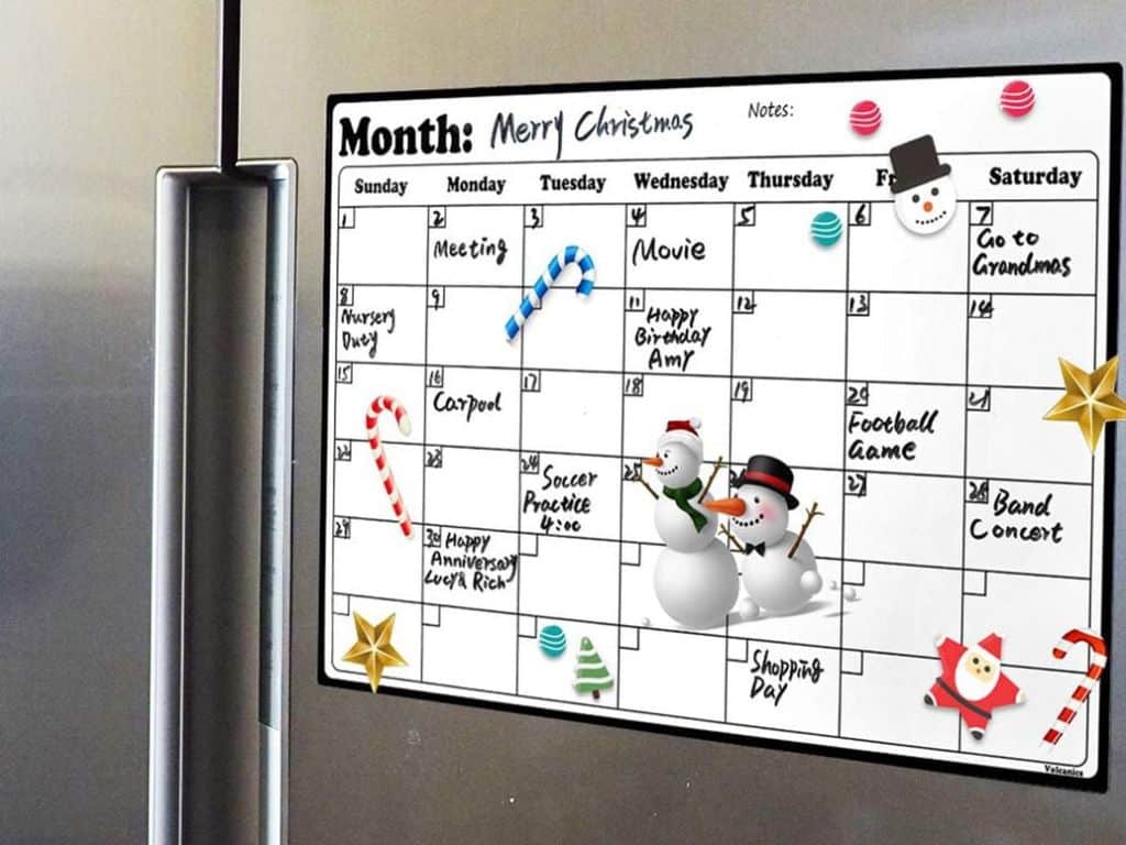 Fridge Calendar Magnetic Dry Erase Calendar