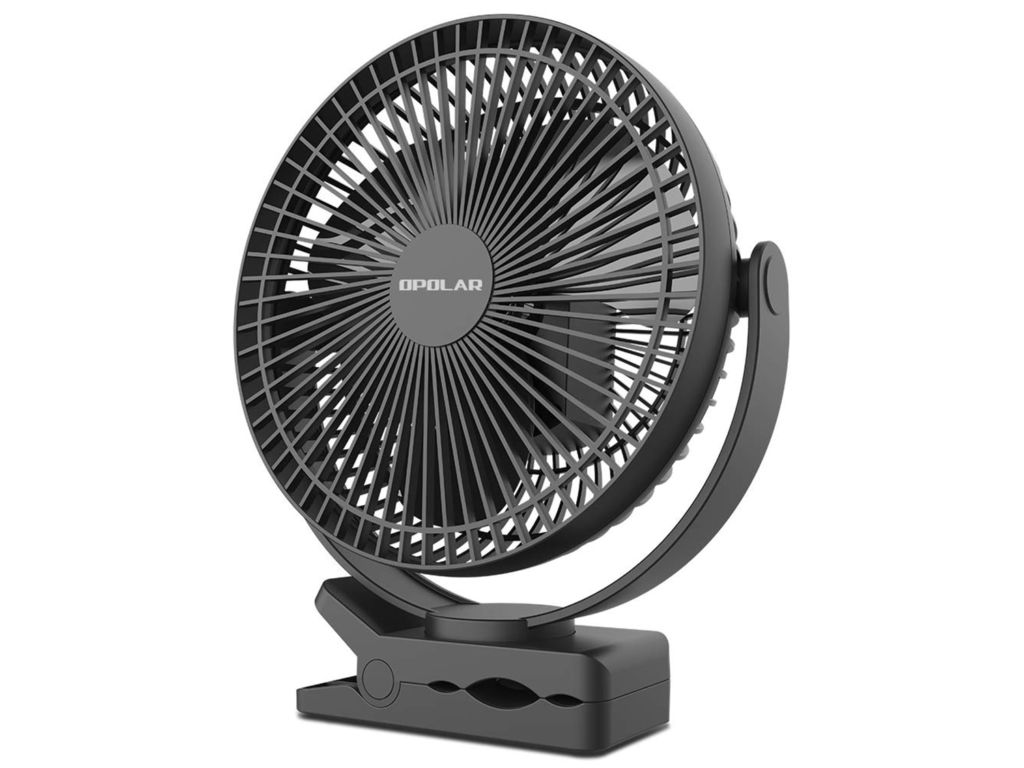 OPOLAR Rechargeable Battery Operated Clip-on Fan