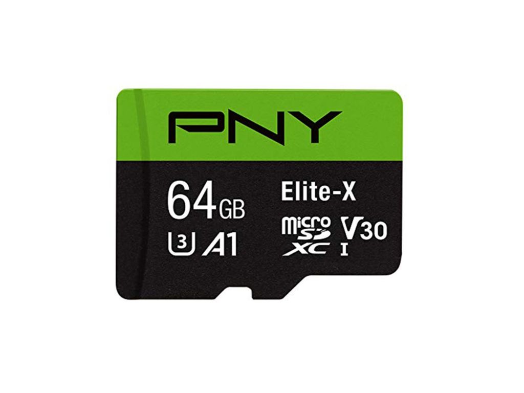 PNY 64GB Elite-X Class 10 U3 V30 MicroSDXC Flash Memory Card