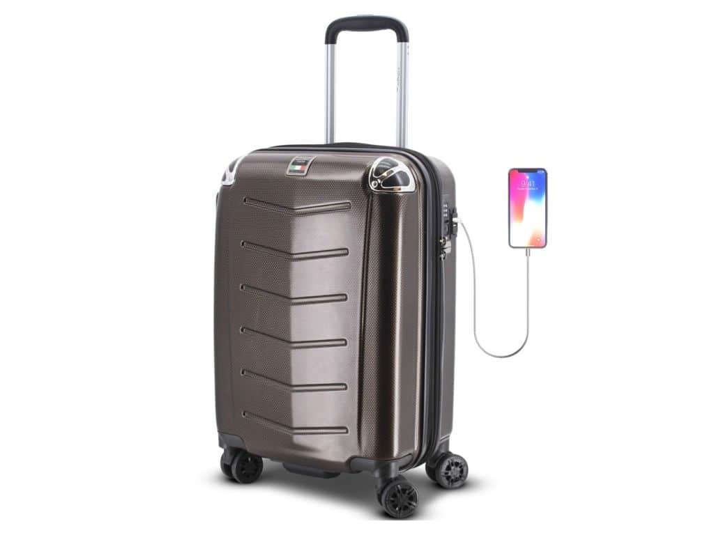 Villagio Hard Shell Luggage - Suitcase with USB Port - Tamper Proof Luggage With Anti-Theft Zipper - Durable Hard Shell Suitcase – Corner Bumper Hard side Luggage - High-End Carryon Luggage
