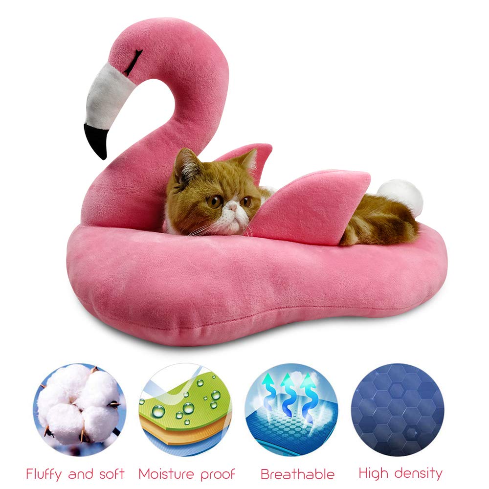 flamingo cat bed