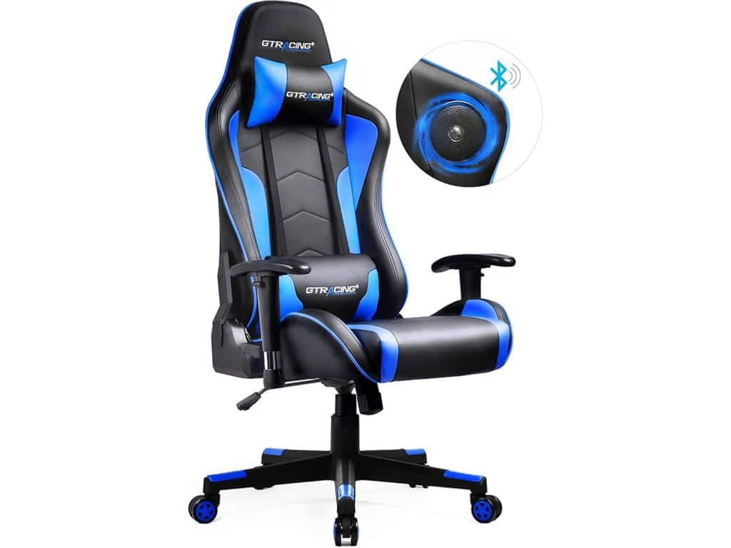 GTRacing Gaming Chair with Built-In Bluetooth Speakers