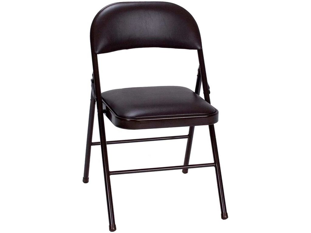 Cosco Vinyl Folding Chair Black 4-pack