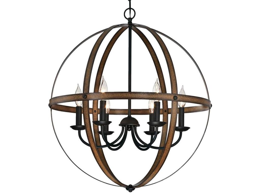 Westinghouse Lighting 6333600 Stella Mira Six-Light Indoor Chandelier, Barnwood and Oil Rubbed Bronze Finish