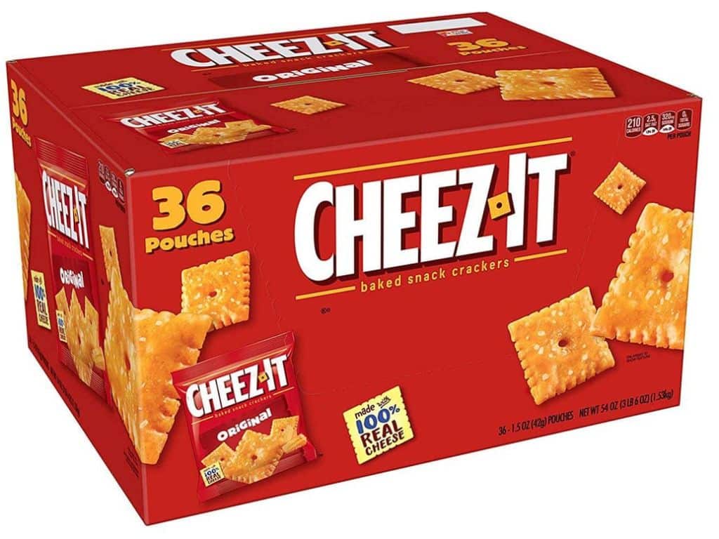 Cheez-It Original Cheese Crackers - School Lunch Food, Baked Snack, Single Serve,1.5 oz Bag (Pack of 36)