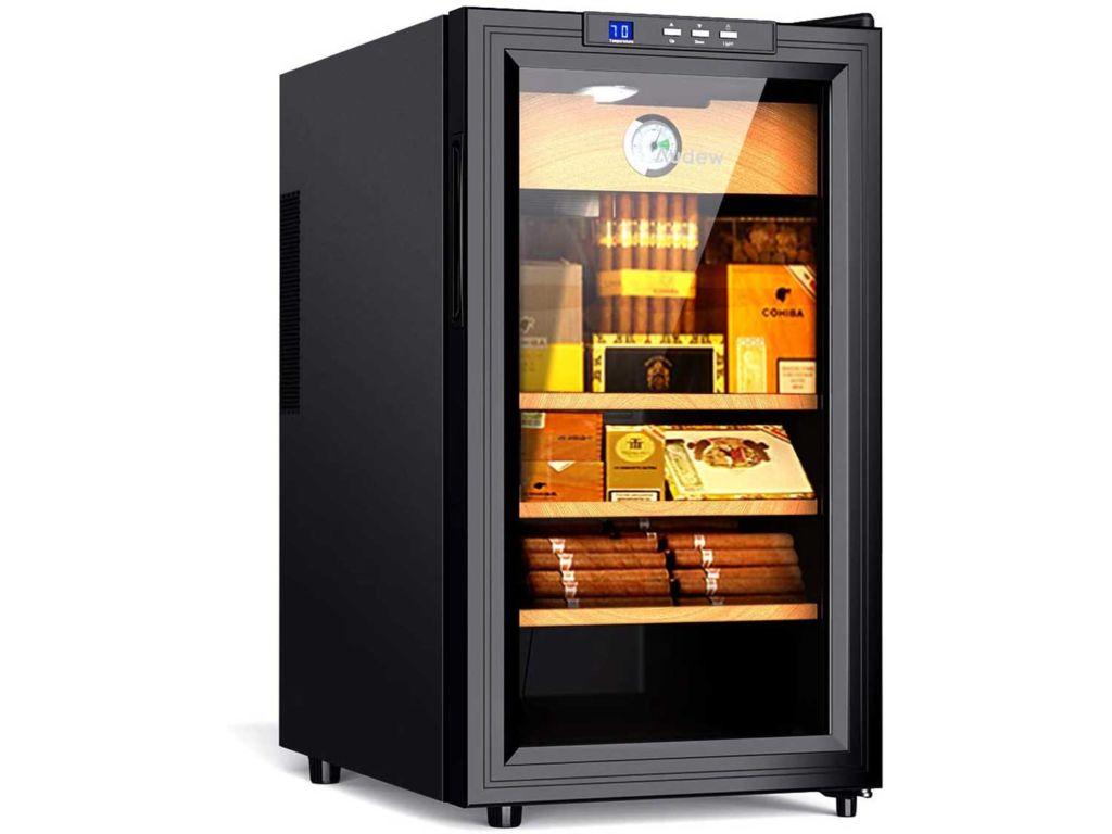 Audew Cigar Cooler Humidor Spanish Cedar Wood 300 Capacity