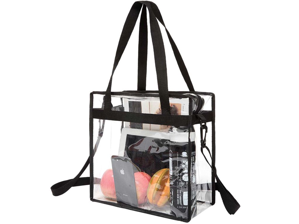 Clear Tote Bag with Zipper