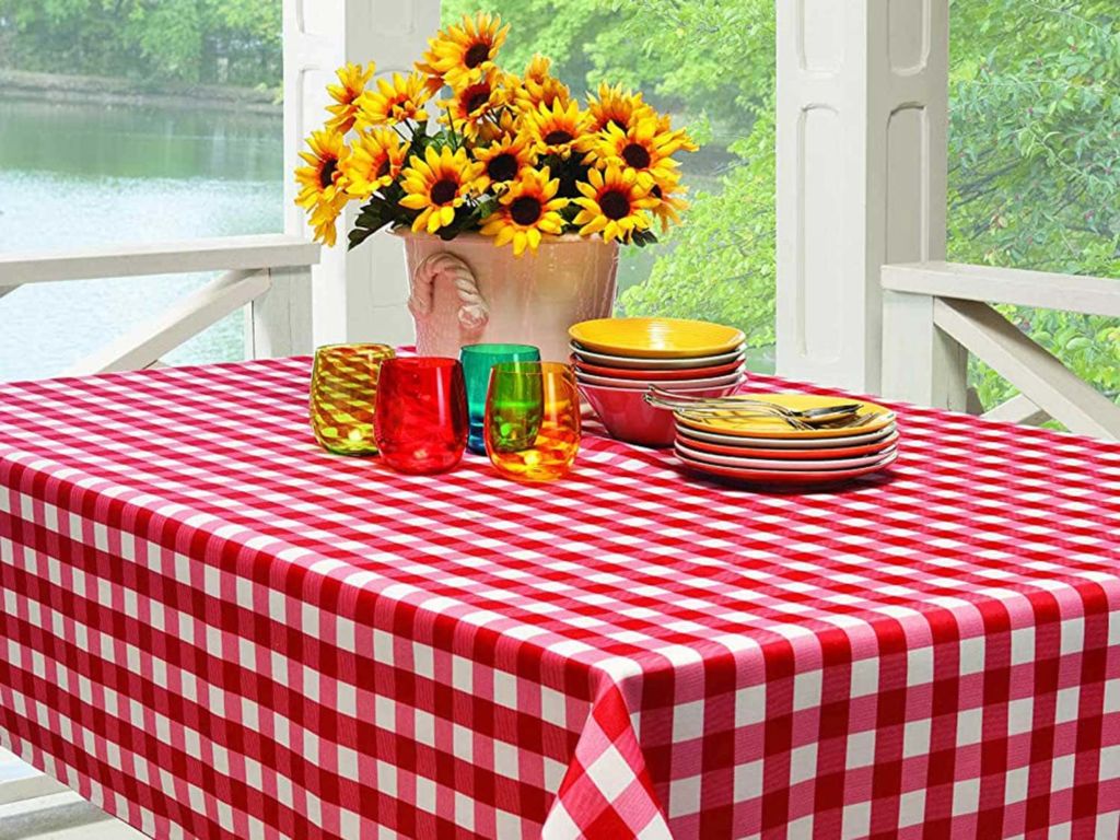 Benson Mills Indoor Outdoor Spillproof Tablecloth for Spring/Summer/Party/Picnic (Harper, 60" X 120" Rectangular)