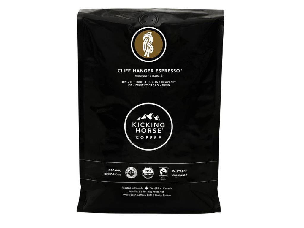 Kicking Horse Coffee, Cliff Hanger Espresso, Medium Roast, Whole Bean, Certified Organic, Fairtrade, Kosher Coffee