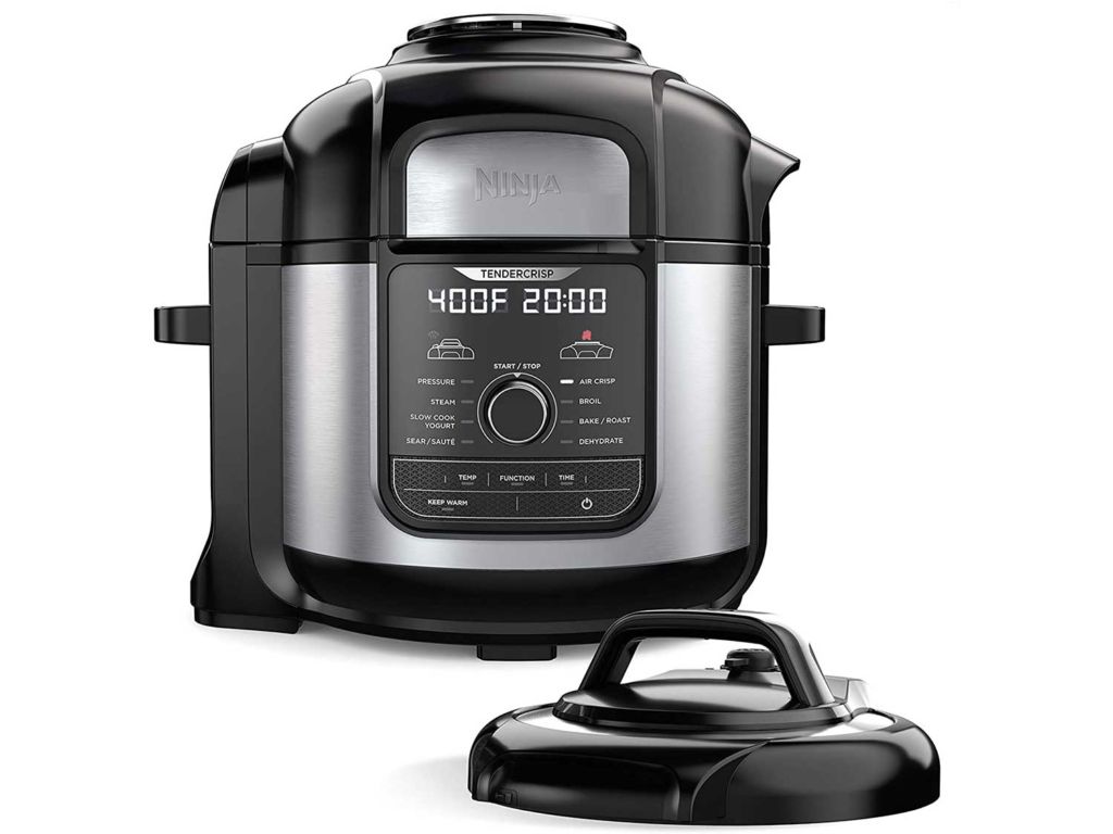 Ninja FD401 Foodi 8-Quart 9-in-1 Deluxe XL Pressure Cooker, Broil, Dehydrate, Slow Cook, Air Fryer, and More, with a Stainless Finish