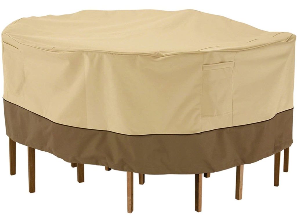 Classic Accessories Round Patio Table and Chair Set Cover